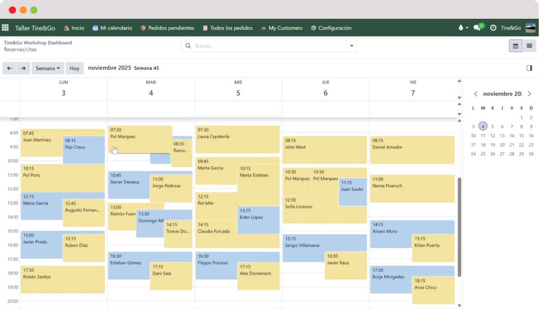 Demostración del ERP Tire&Go